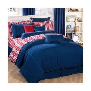  American Denim 3 Piece Twin Comforter Set   Blue Jean 