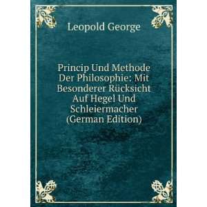   Auf Hegel Und Schleiermacher (German Edition) Leopold George Books