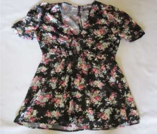 Romy 3 Dressy Top Lot Floral Blouse Halter Party Shirts Womens Sz 