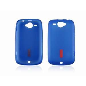  New Blue Soft TPU Gel Case Cover Shell for HTC Wildfire 