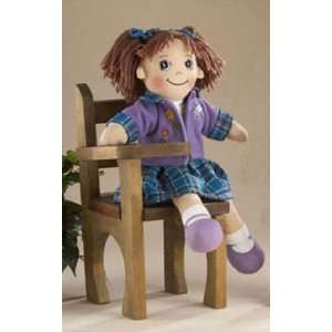  Soft Cloth Doll, 16 with Removable Clothing, Embroidered 