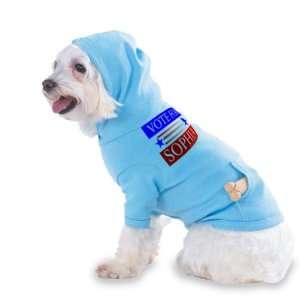 VOTE FOR SOPHIA Hooded (Hoody) T Shirt with pocket for your Dog or Cat 