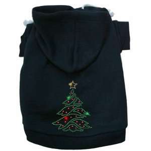  Christmas Tree Rhinestone Hooded Dog Shirt Size Large 