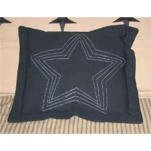  Black with Stitched Star Pillow