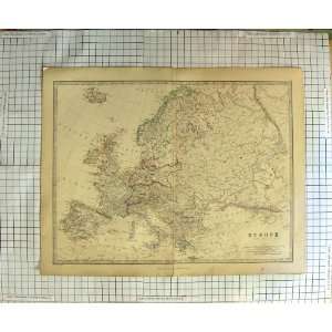   JOHNSTON ANTIQUE MAP c1790 c1900 EUROPE FRANCE ITALY