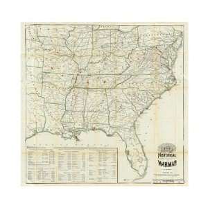     The United States Historical War Map, 1862 Giclee
