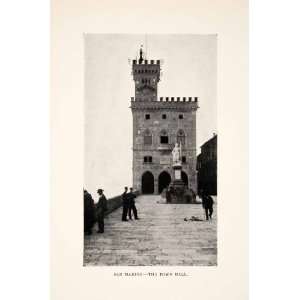  San Marino City Town Hall Italy Tower Palazzo Pubblico Architecture 