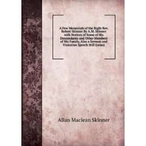   and Visitation Speech Still Extant Allan Maclean Skinner Books