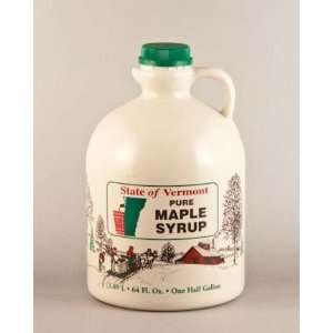   Maple  Half Gallon (64oz) Pure Vermont Maple Syrup Grade A Medium