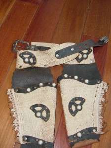 1949 Little BOYS COWBOY toy guns leather fancy HOLSTERS Vtg Gene Autry 