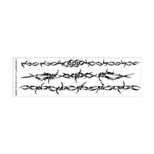  Tattoo King Temporary Tattoo Black/White Barbed Wire Band 
