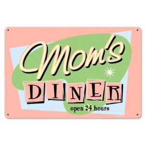  Moms Diner Food and Drink Metal Sign   Garage Art Signs 