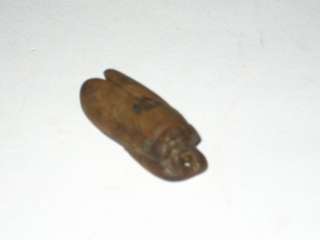 Rare Antique Chinese Wood carved Cicada Pendent  
