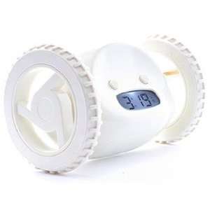  Clocky Alarm Clock on Wheels in Almond White Beauty