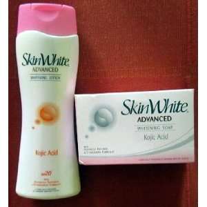    2 SkinWhite Advanced Whitening Kojic Acid Lotion Soap Beauty