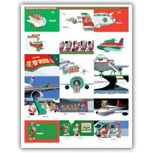  Christmas Gift Tags/Stickers   Airplane: Kitchen & Dining