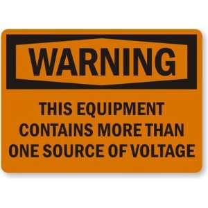  Warning This Equipment Contains More Than One Source Of 