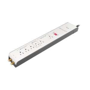   Energy Saving Surge Protector ES1, 6 Outlets, 5 Foot Cord, White