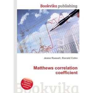  Matthews correlation coefficient Ronald Cohn Jesse 
