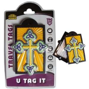  Trinity Cross   Yellow Luggage Tag Case Pack 12
