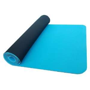 thinksport Safe Yoga Mat, 24 in x 72 in x 1/5 in, Color black/blue 