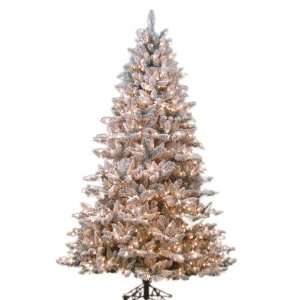   Ft High Flocked Spruce Christmas Holiday Tree: Home Improvement
