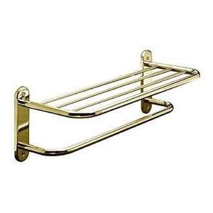 Hotel Style Towel Shelf and Rack Brass:  Home & Kitchen
