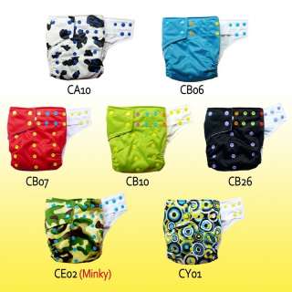 PICK COLORFUL snaps BABY cloth diapers with 2 gussets  
