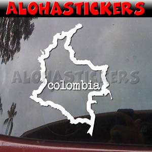 COLOMBIA COUNTRY OUTLINE Vinyl Decal Car Sticker Q130  