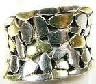 925 gold sterling silver designer pebble river stone cobbled