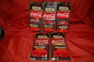LOT OF 5 MATCHBOX COCA COLA 1/64 DIE CAST CARS  