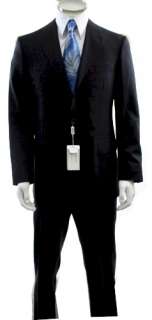 Versace Collection Suit Mens 3 buttons Black Sz US 46R  