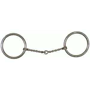 Nickel Plated O ring Snaffle Bit with 5 Twisted Mouth  