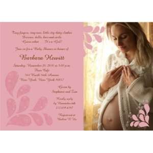    Paisley Accent Baby Shower Photo Invitations   Set of 20: Baby