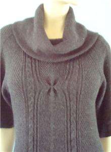   Charcoal Gray Career Knit Sweater Dress Sz M Medium 8 10 NEW  