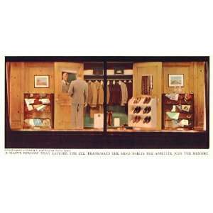  1937 Print  Store Window Display Men Fashion Suit 