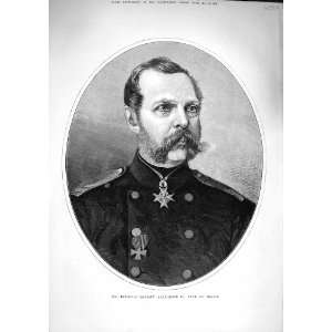   1874 Portrait Imperial Majesty Alexander Czar Russia