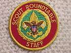 BSA Adult Insignia   Scout Roundtable Commissioner SRS 1 Gauze Back
