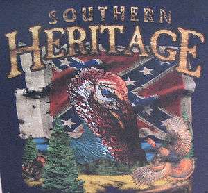   Tshirt Southern Heritage Turkey Confederate Flag Rebel Redneck Dixie
