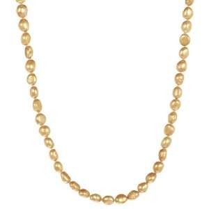 Freshwater Cultured Honeysuckle Baroque Pearl Endless Necklace (6 7mm 
