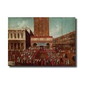 Public Lottery At The Loggetta The Piazza San Marco Venice Giclee 