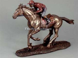 Jockey and Horse   Bronze Horse Racing Sculpture  