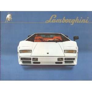  1982 1983 Lamborghini Countach LP500S Sales Brochure 