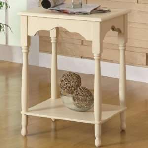  Accent Tables Country Style End Table with Inlay Shelf 