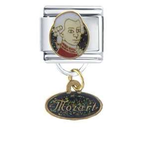    Composer Mozart Travel & Flags Italian Charm Pugster Jewelry