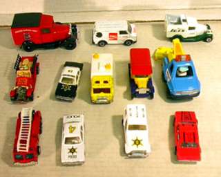 12 Assorted Hot Wheels/Matchbox/Corgi Style Toy Cars  