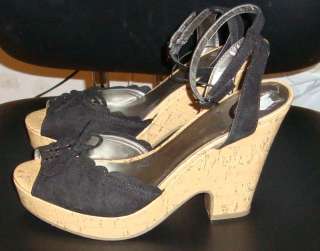 by GUESS GGNAHID Cork HEELS SHOES NEW  