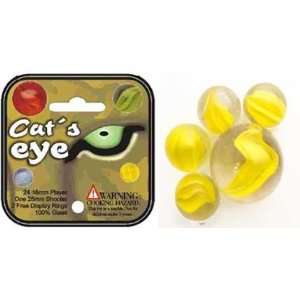  Cats Eye Marbles (Yellow) (SET) Toys & Games