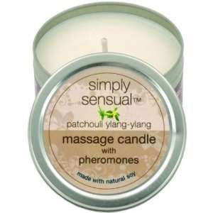  Simply Sensual Soy Massage Candle   4 oz Patchouli Ylang 