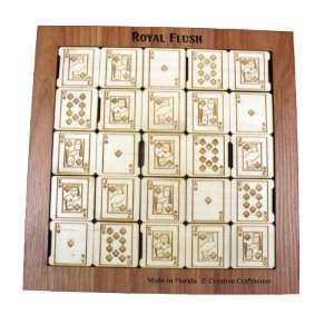  Royal Flush wood brain teaser puzzle   Maple Version: Toys 